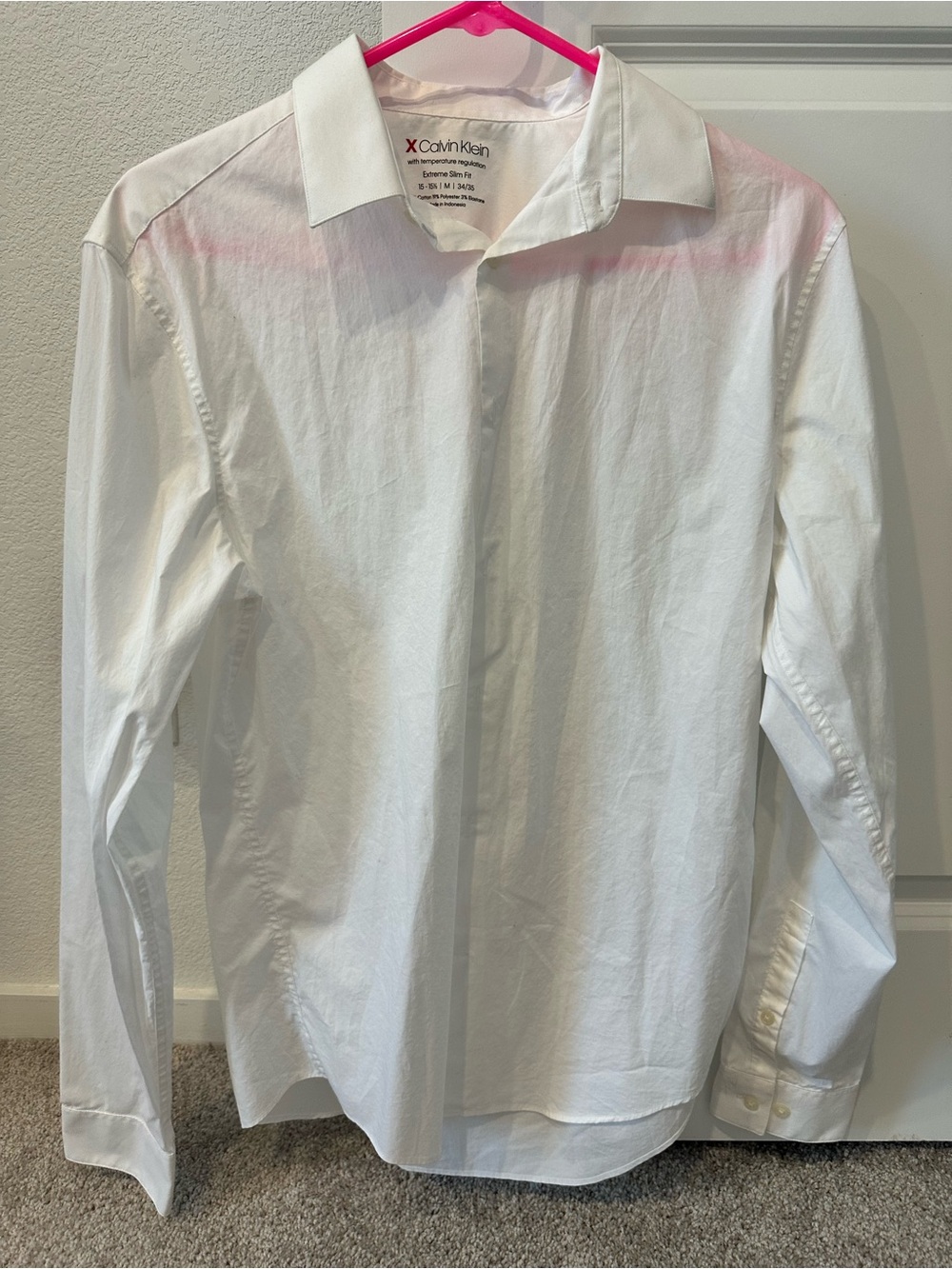 Calvin Klein White Long-Sleeve Dress Shirt - Men